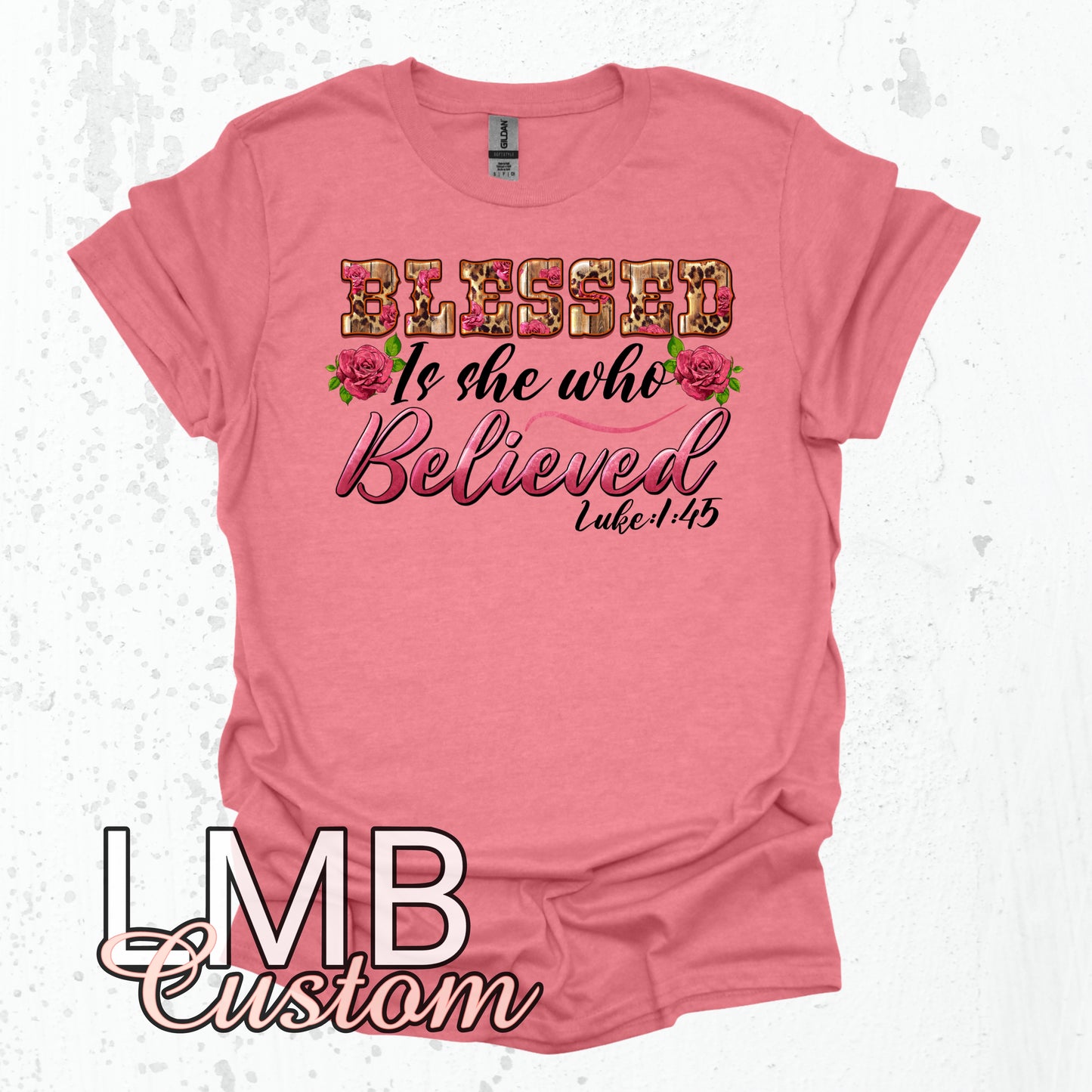 Blessed is she who believes Adult T-Shirt image 0