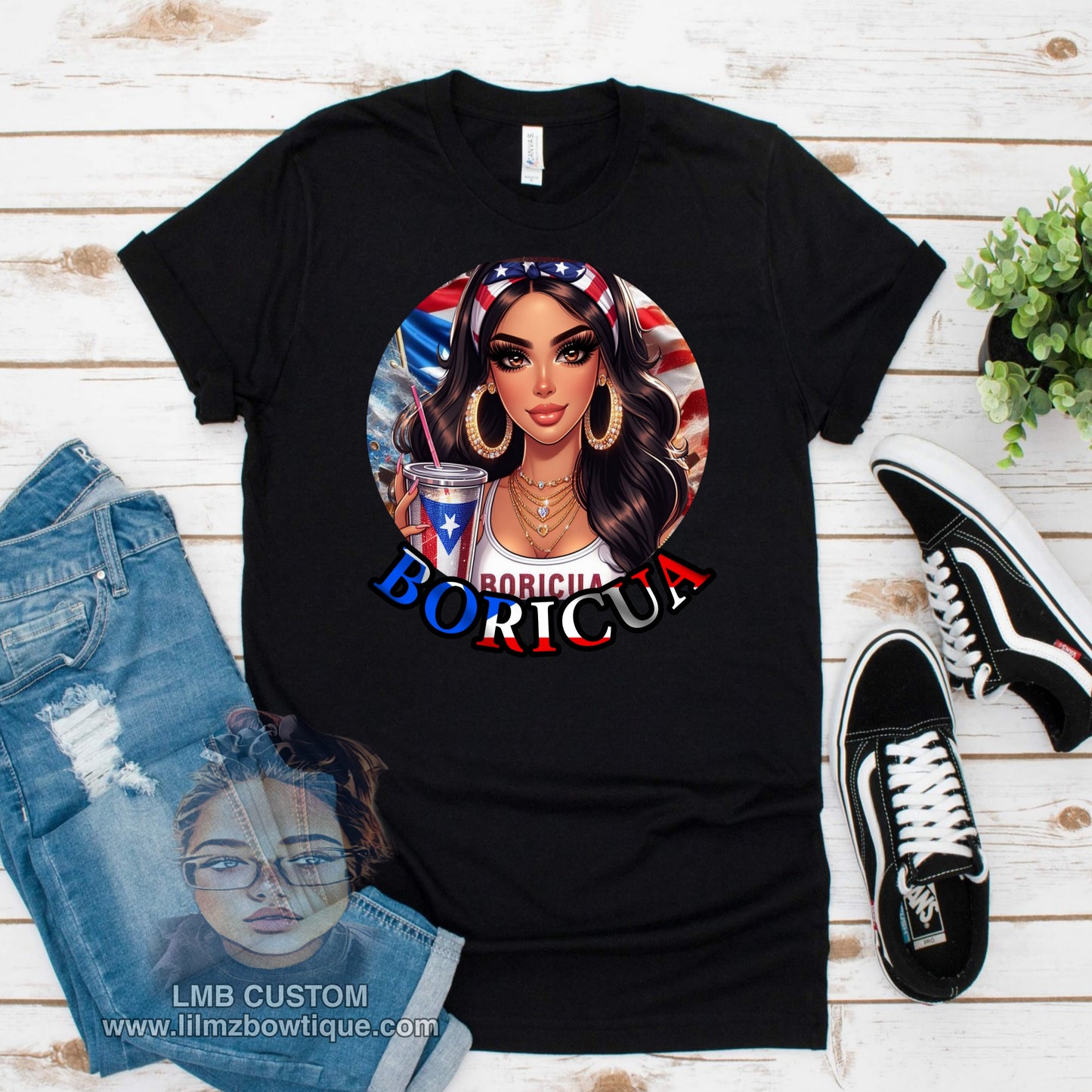 Boricua Girl Adult T-Shirt image 0