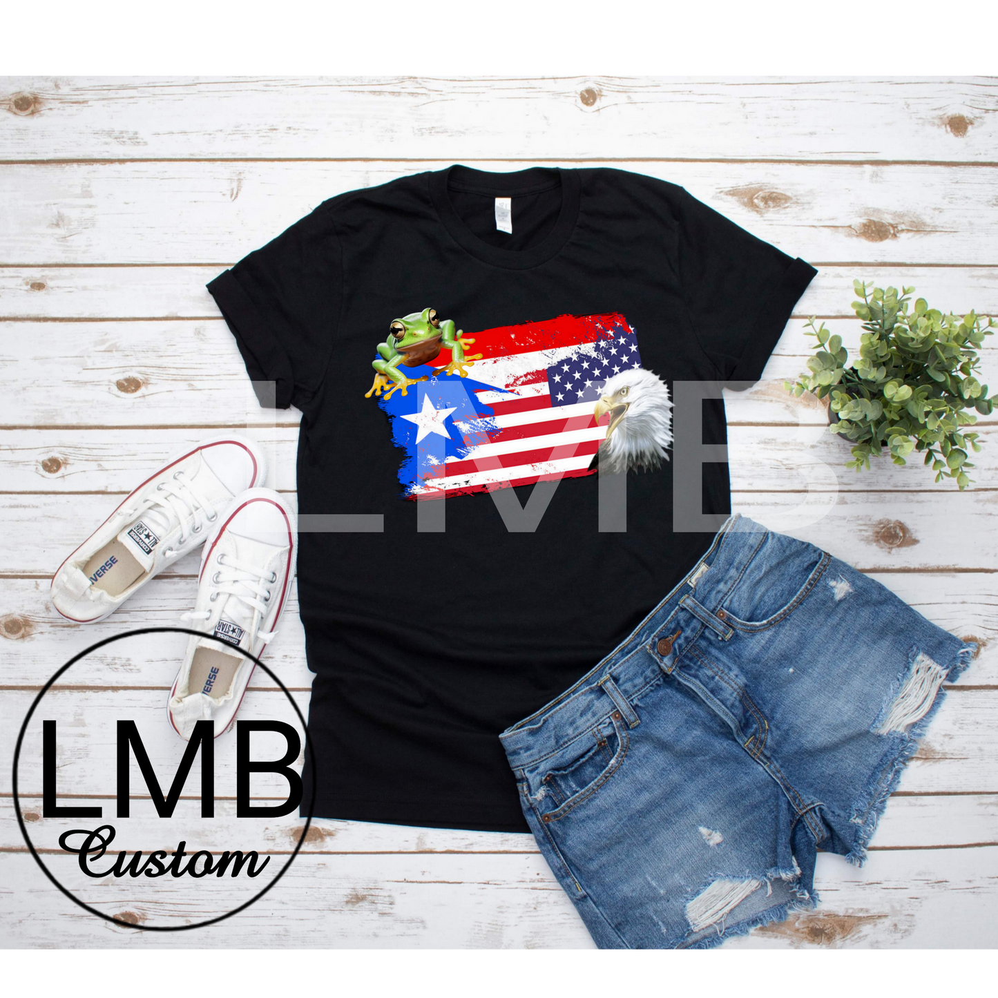 Puerto Rico/USA Adult T-Shirt image 0