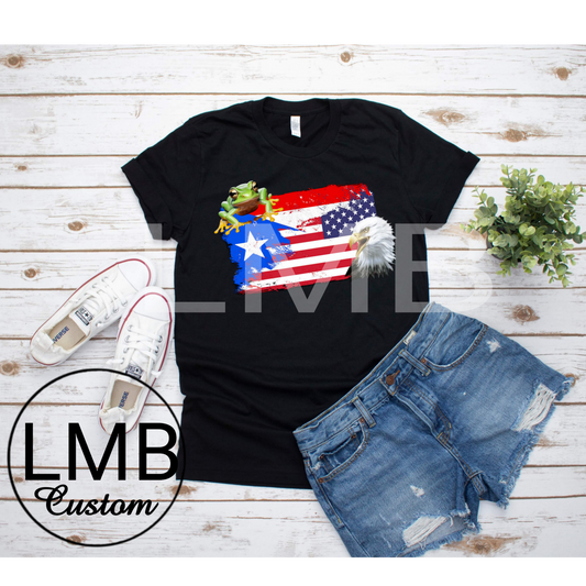 Puerto Rico/USA Adult T-Shirt image 0