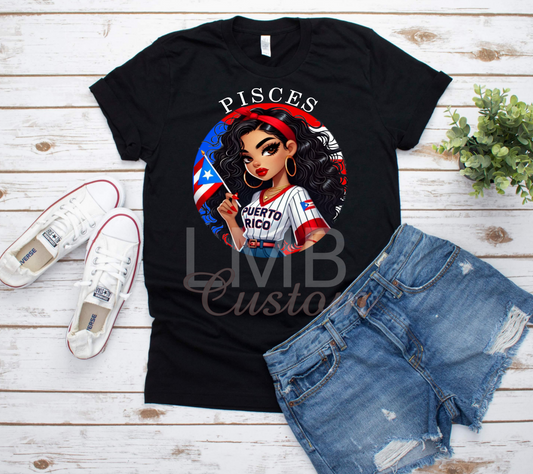 Puerto Rican Zodiac Adult T-Shirt image 0