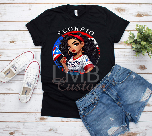 Puerto Rican Zodiac Adult T-Shirt image 1