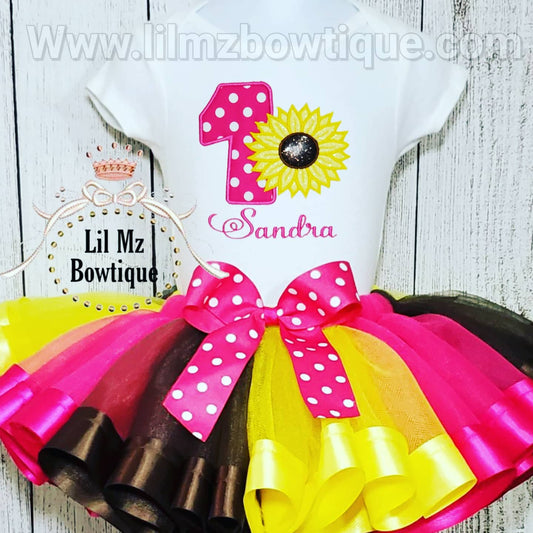 Pink Cow Theme Birthday Tutu Outfit